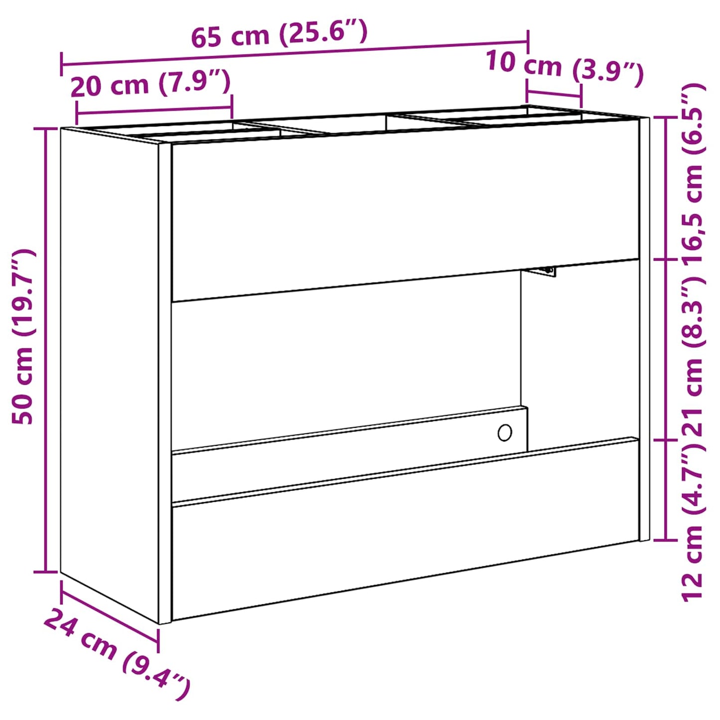 Paraplu Standaard met opslag Wit 65 x 24 x 50 cm Bewerkt hout is nu te koop bij PeponiXL, paradijselijk wonen!