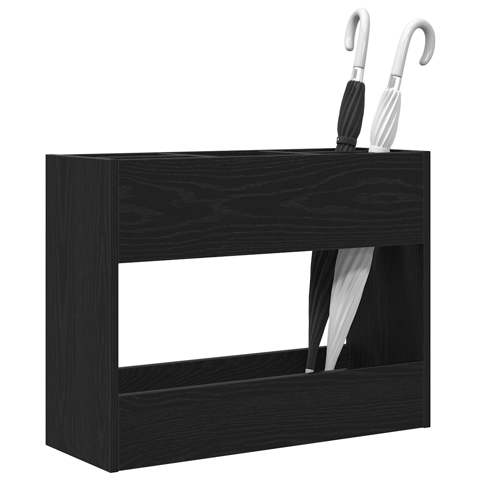 Paraplu Standaard Zwart Eiken 65 x 24 x 50 cm Bewerkt hout is nu te koop bij PeponiXL, paradijselijk wonen!