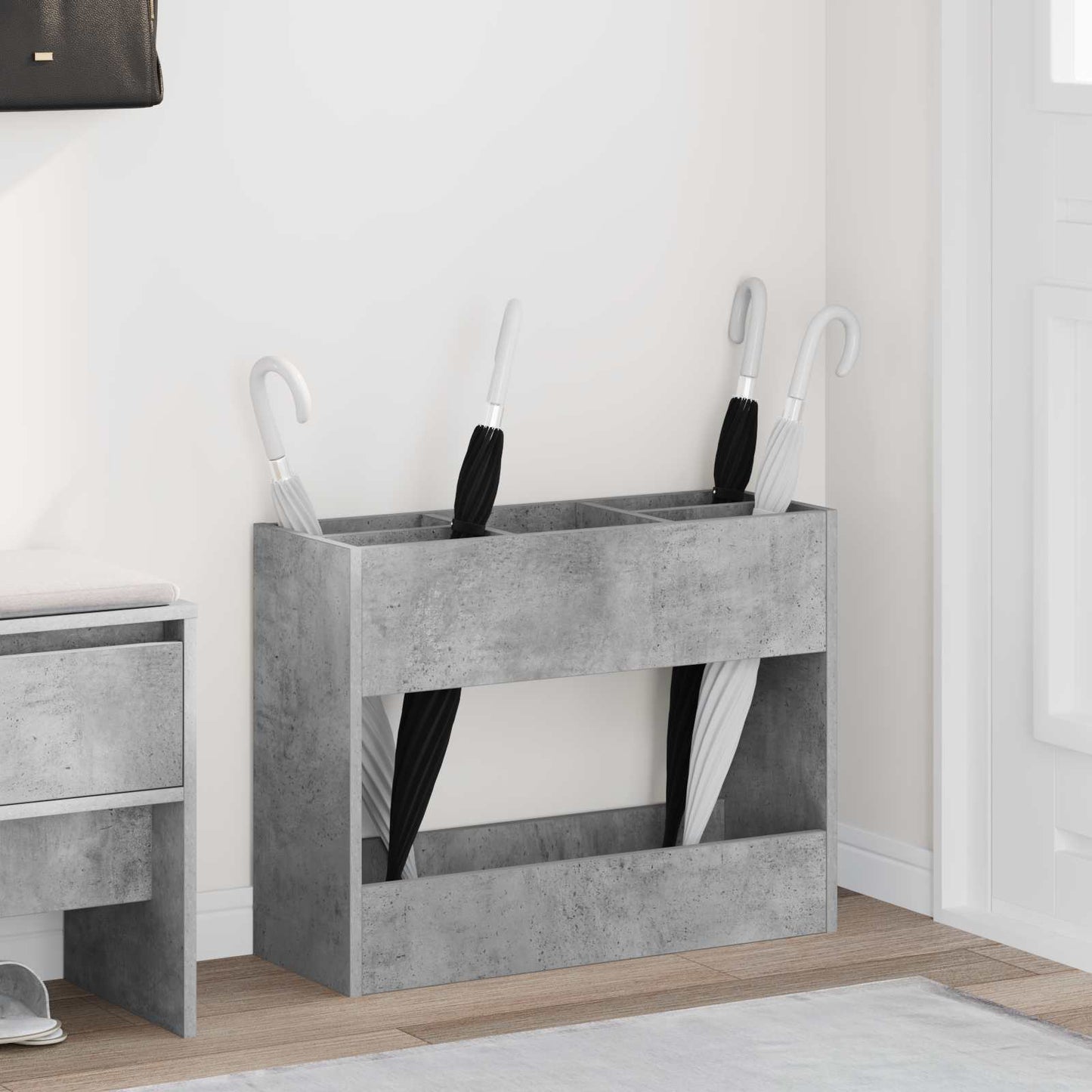Paraplu Standaard Beton Grijs 65 x 24 x 50 cm Bewerkt hout is nu te koop bij PeponiXL, paradijselijk wonen!