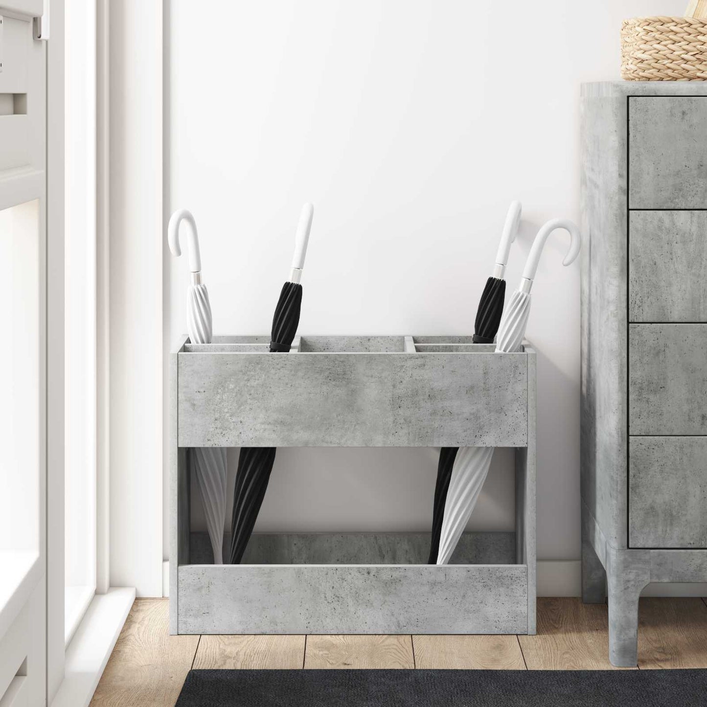Paraplu Standaard Beton Grijs 65 x 24 x 50 cm Bewerkt hout is nu te koop bij PeponiXL, paradijselijk wonen!