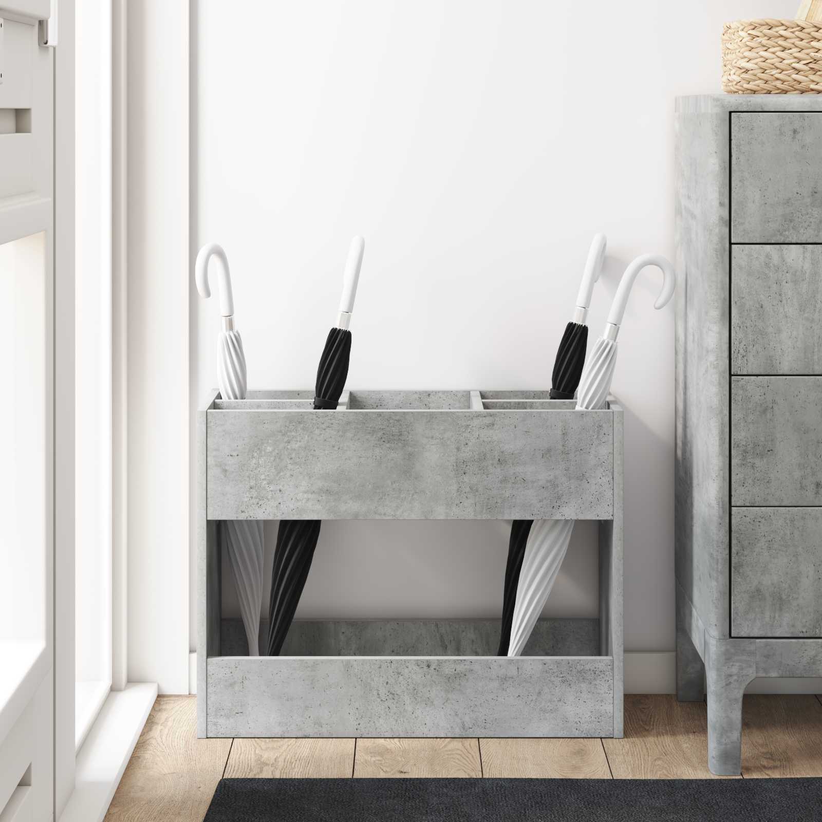 Paraplu Standaard Beton Grijs 65 x 24 x 50 cm Bewerkt hout is nu te koop bij PeponiXL, paradijselijk wonen!