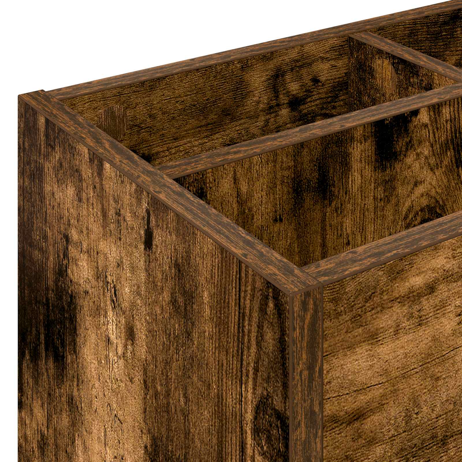 Paraplu Standaard Gerookt eiken 65 x 24 x 50 cm Bewerkt hout is nu te koop bij PeponiXL, paradijselijk wonen!