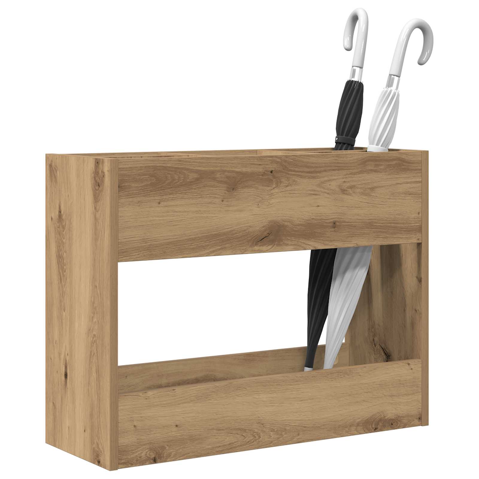Paraplu Standaard Artisan Eiken 65 x 24 x 50 cm Bewerkt hout is nu te koop bij PeponiXL, paradijselijk wonen!