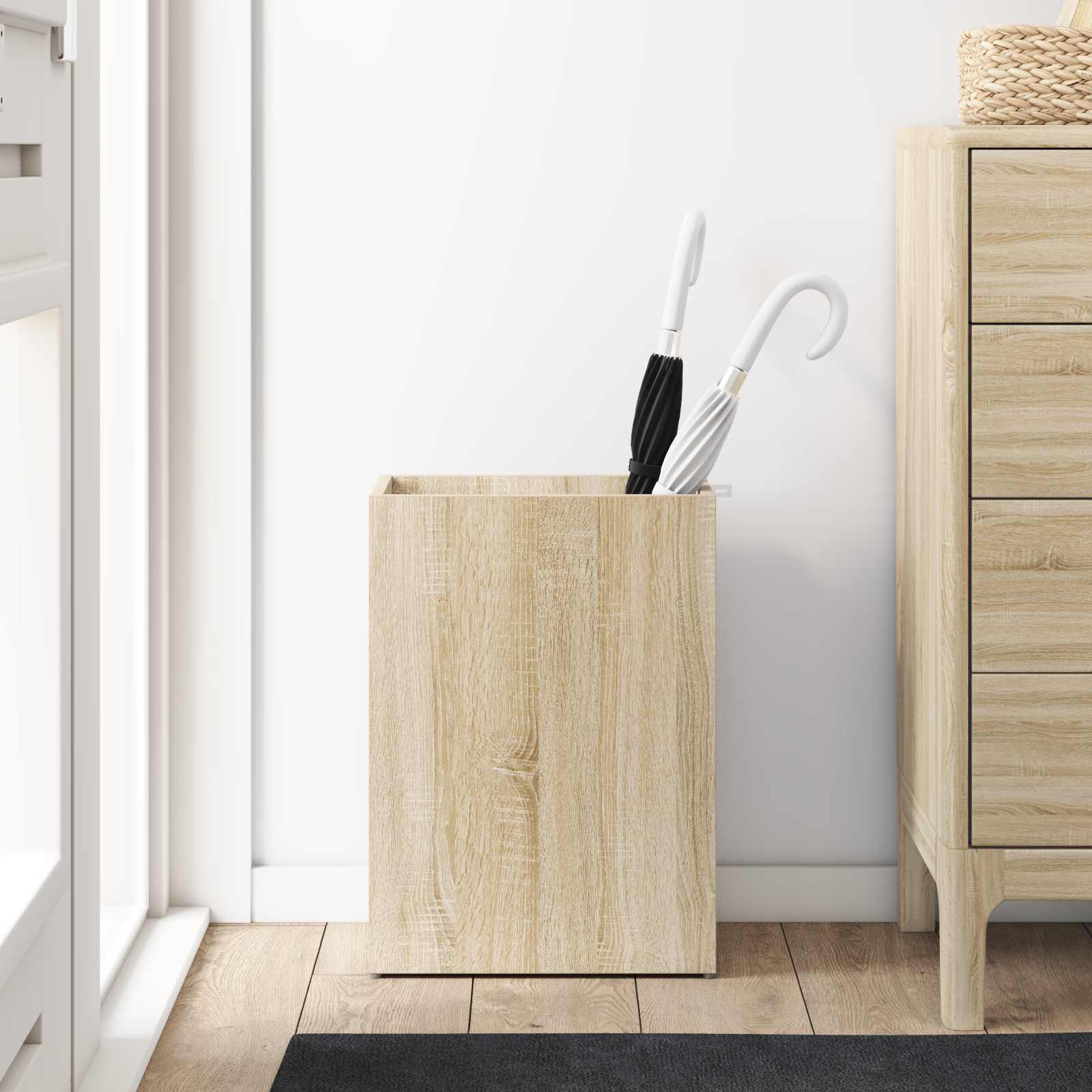 Paraplu Standaard Sonoma Eiken 40 x 20 x 55,5 cm Bewerkt hout is nu te koop bij PeponiXL, paradijselijk wonen!