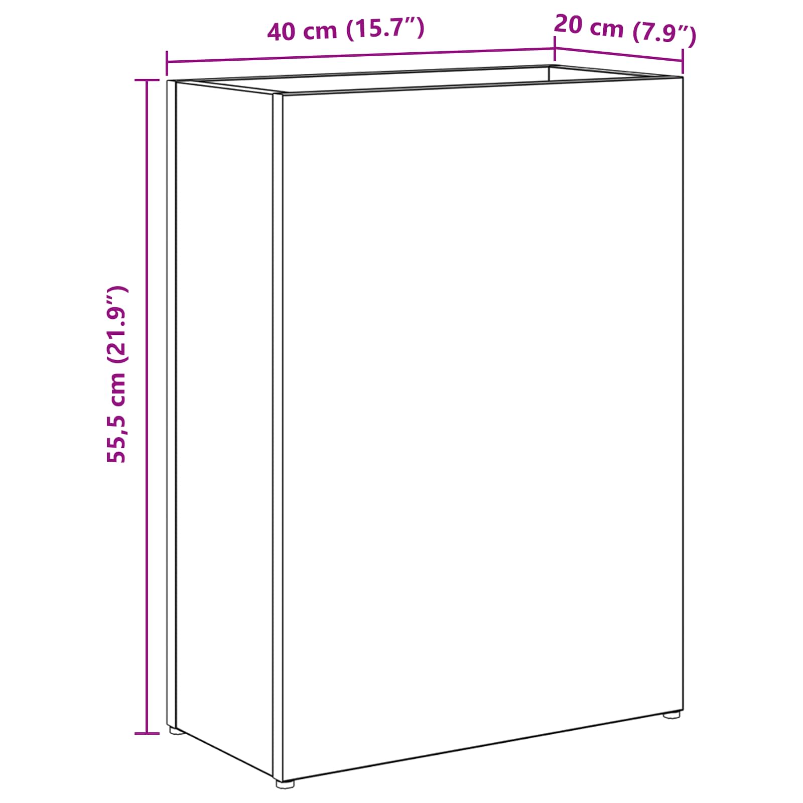 Paraplu Standaard Sonoma Eiken 40 x 20 x 55,5 cm Bewerkt hout is nu te koop bij PeponiXL, paradijselijk wonen!