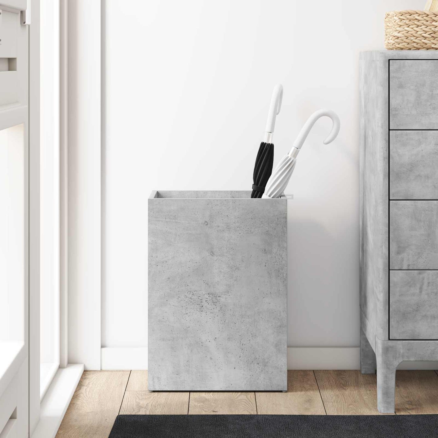 Paraplu Standaard Beton Grijs 40 x 20 x 55,5 cm Bewerkt hout is nu te koop bij PeponiXL, paradijselijk wonen!