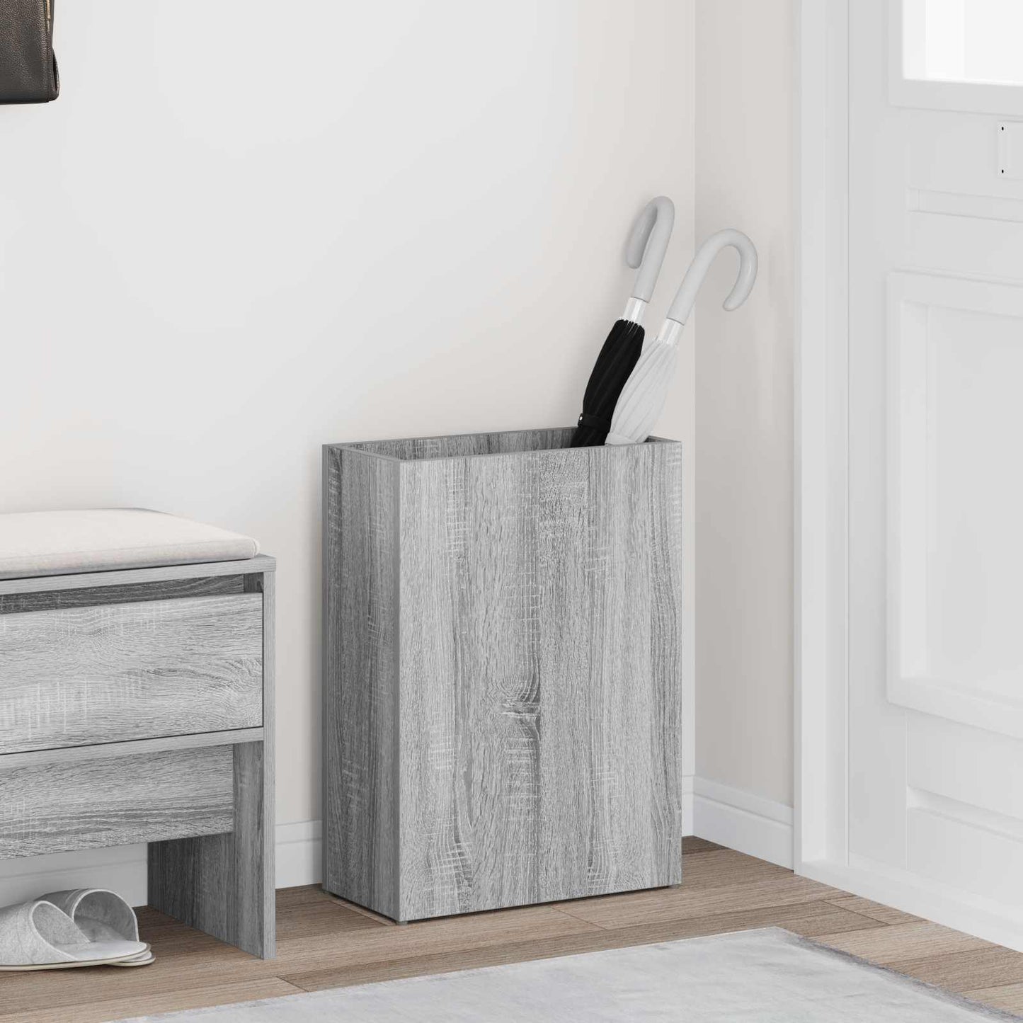 Paraplu Standaard Grijs Sonoma 40 x 20 x 55,5 cm Bewerkt hout is nu te koop bij PeponiXL, paradijselijk wonen!