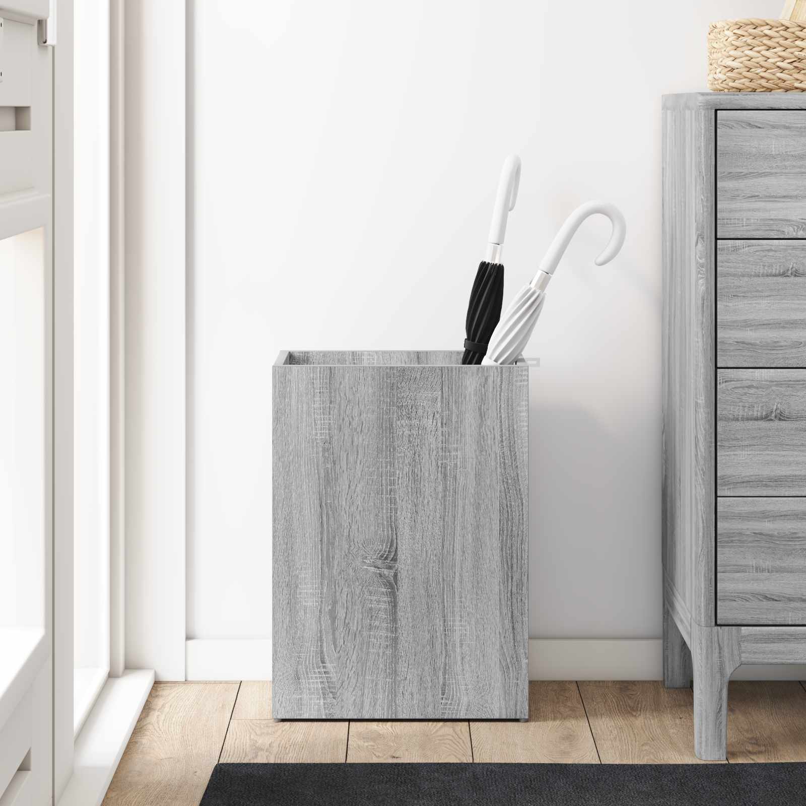 Paraplu Standaard Grijs Sonoma 40 x 20 x 55,5 cm Bewerkt hout is nu te koop bij PeponiXL, paradijselijk wonen!