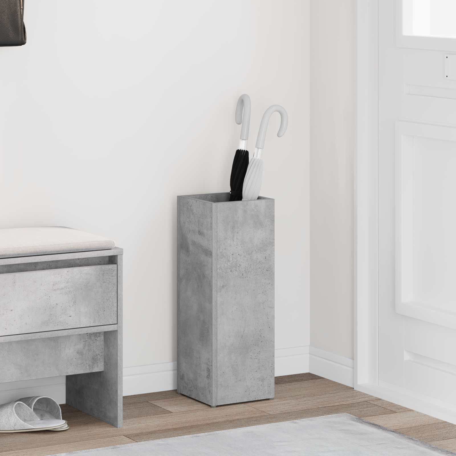 Paraplu Standaard Beton Grijs 20 x 20 x 55,5 cm Bewerkt hout is nu te koop bij PeponiXL, paradijselijk wonen!