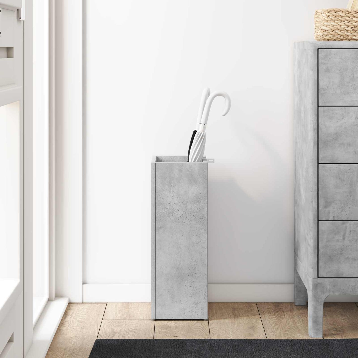 Paraplu Standaard Beton Grijs 20 x 20 x 55,5 cm Bewerkt hout is nu te koop bij PeponiXL, paradijselijk wonen!