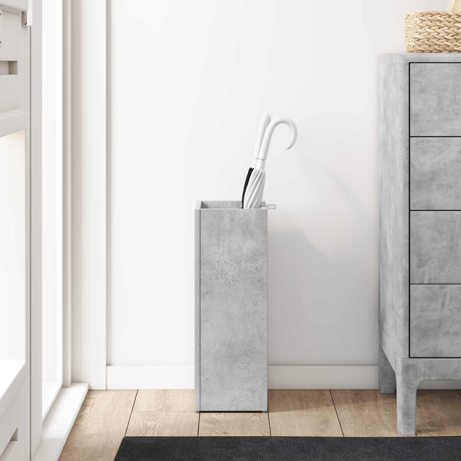 Paraplu Standaard Beton Grijs 20 x 20 x 55,5 cm Bewerkt hout is nu te koop bij PeponiXL, paradijselijk wonen!