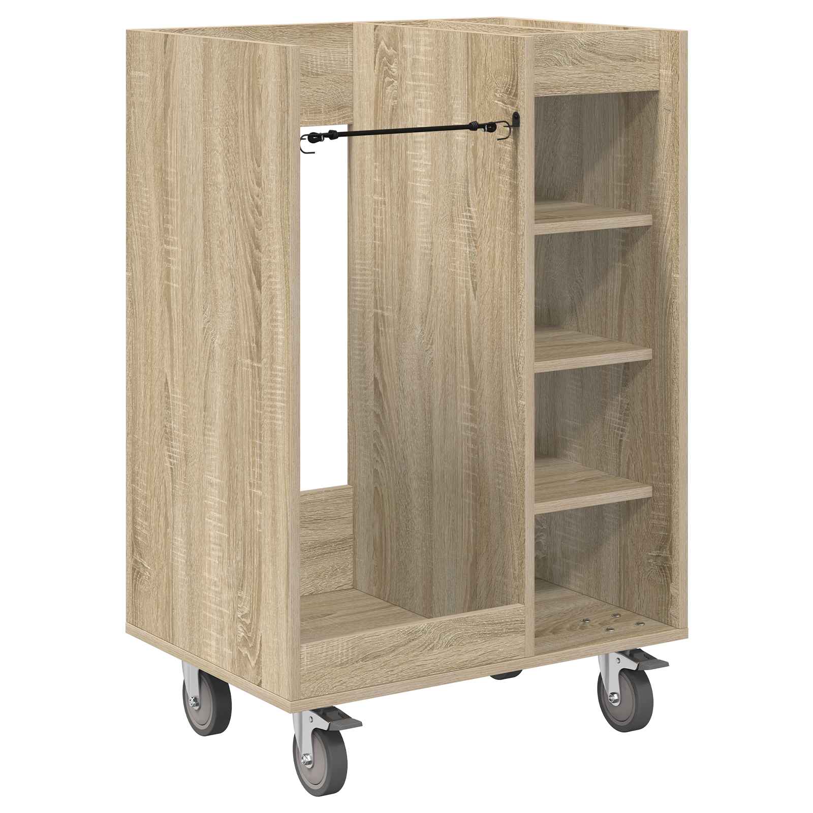 Golfkast met wiel Effen Sonoma Eiken 65 x 45 x 98 cm is nu te koop bij PeponiXL, paradijselijk wonen!