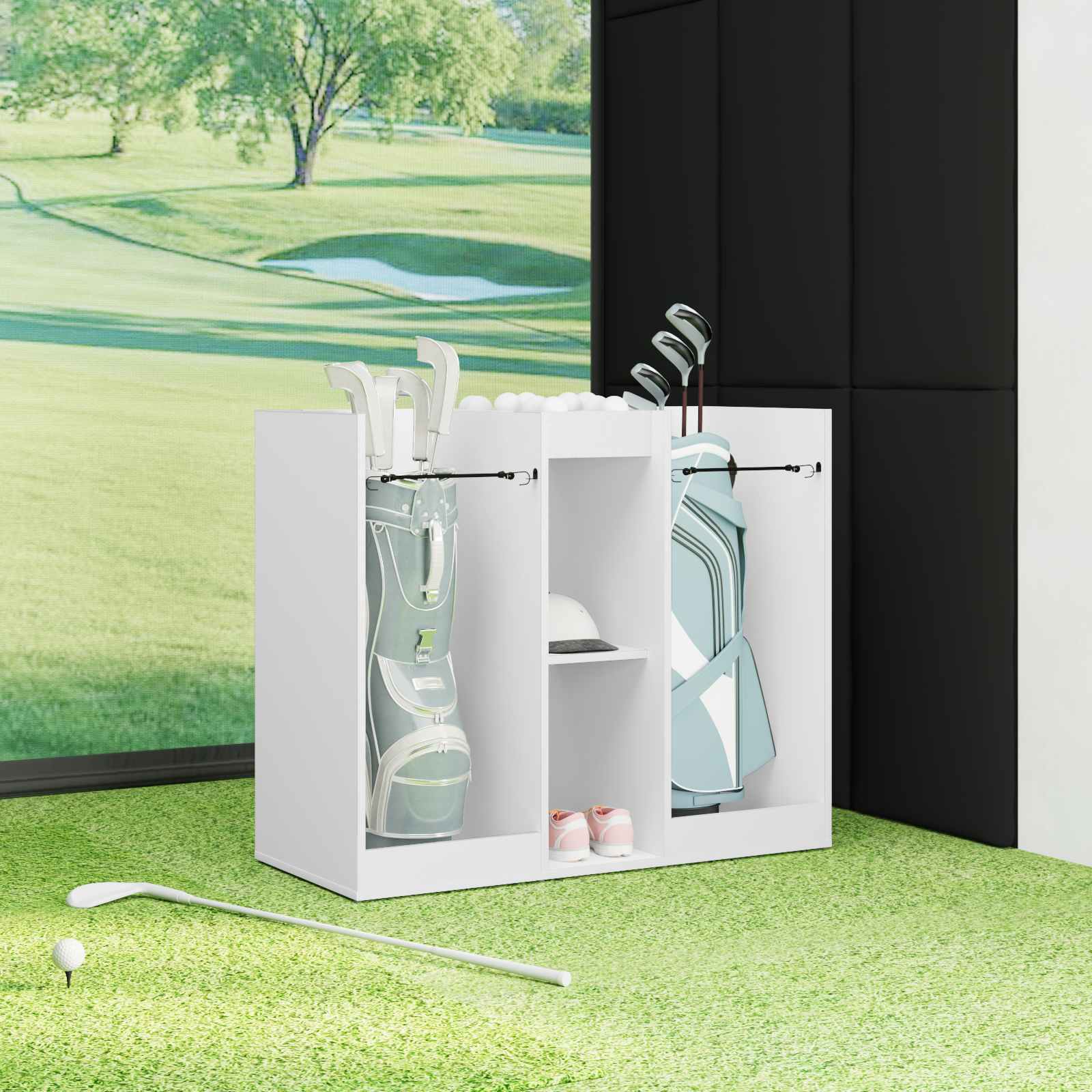 Golfkast Effen Wit 102 x 45 x 85,5 cm is nu te koop bij PeponiXL, paradijselijk wonen!