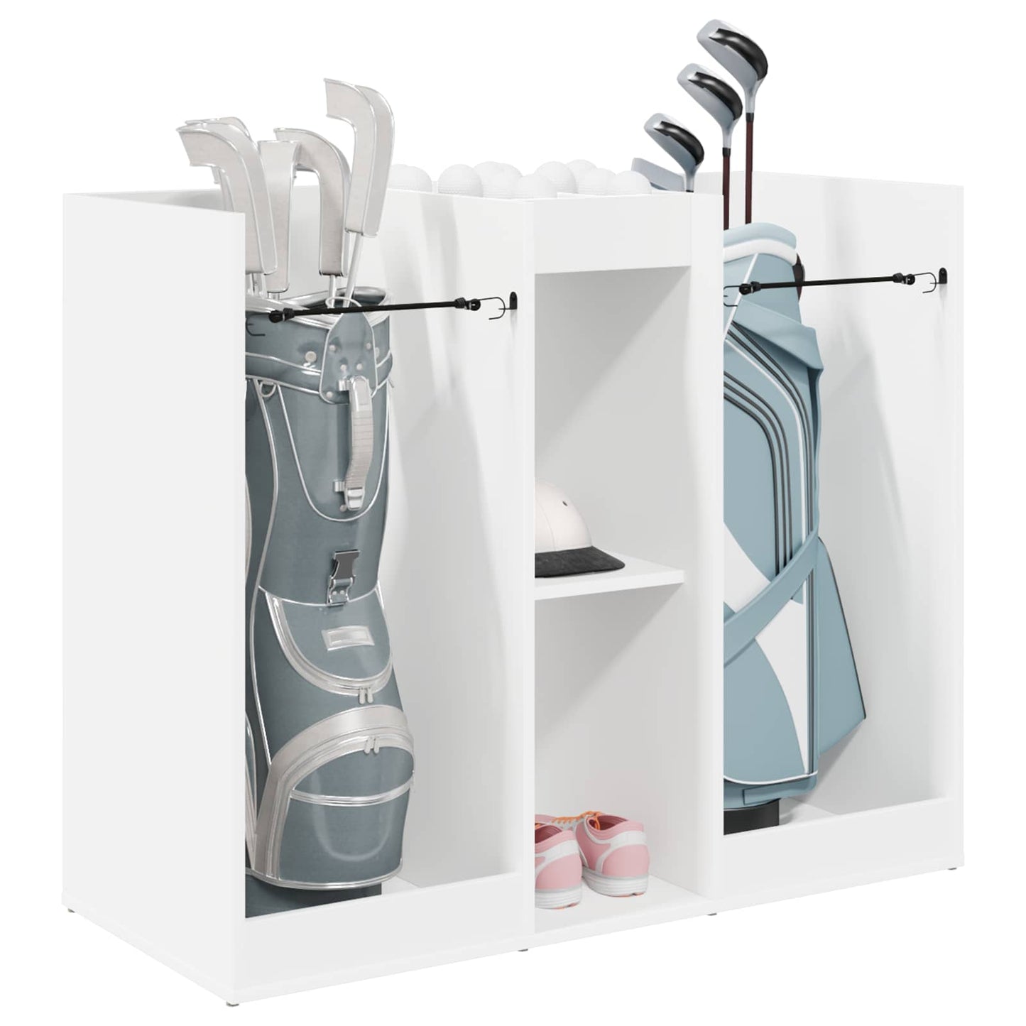 Golfkast Effen Wit 102 x 45 x 85,5 cm is nu te koop bij PeponiXL, paradijselijk wonen!