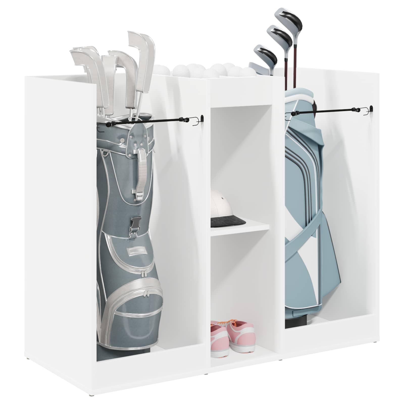 Golfkast Effen Wit 102 x 45 x 85,5 cm is nu te koop bij PeponiXL, paradijselijk wonen!