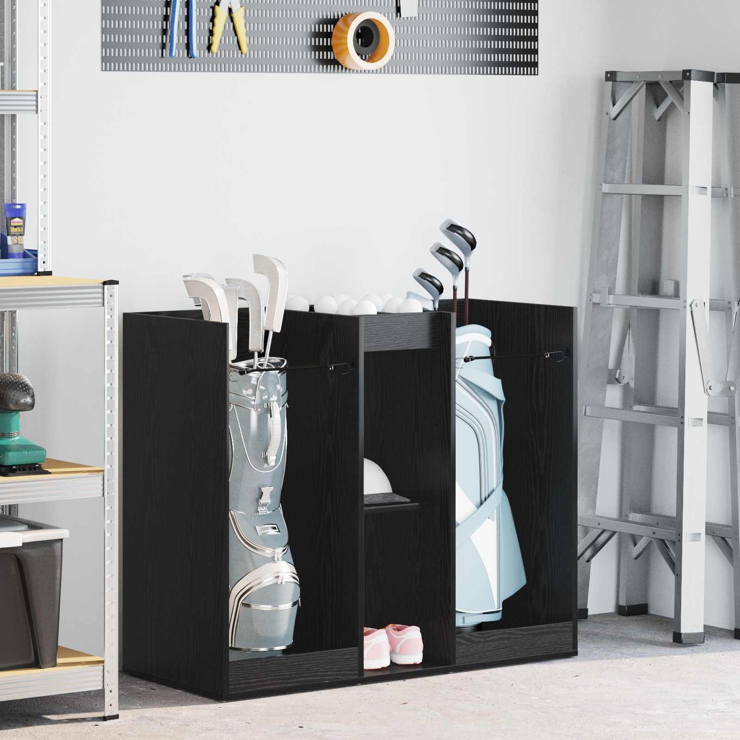 Golfkast Effen Zwart Eiken 102 x 45 x 85,5 cm is nu te koop bij PeponiXL, paradijselijk wonen!