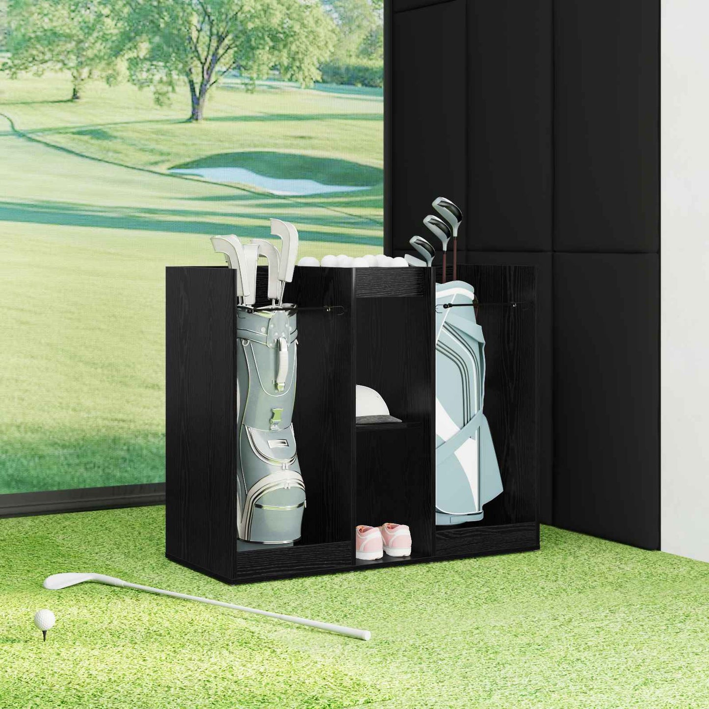 Golfkast Effen Zwart Eiken 102 x 45 x 85,5 cm is nu te koop bij PeponiXL, paradijselijk wonen!