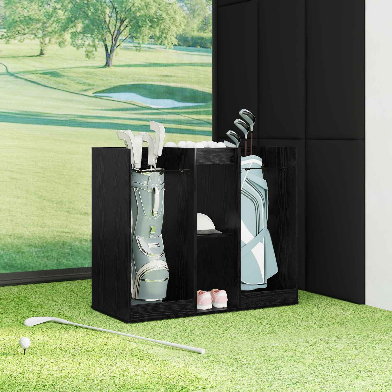 Golfkast Effen Zwart Eiken 102 x 45 x 85,5 cm is nu te koop bij PeponiXL, paradijselijk wonen!