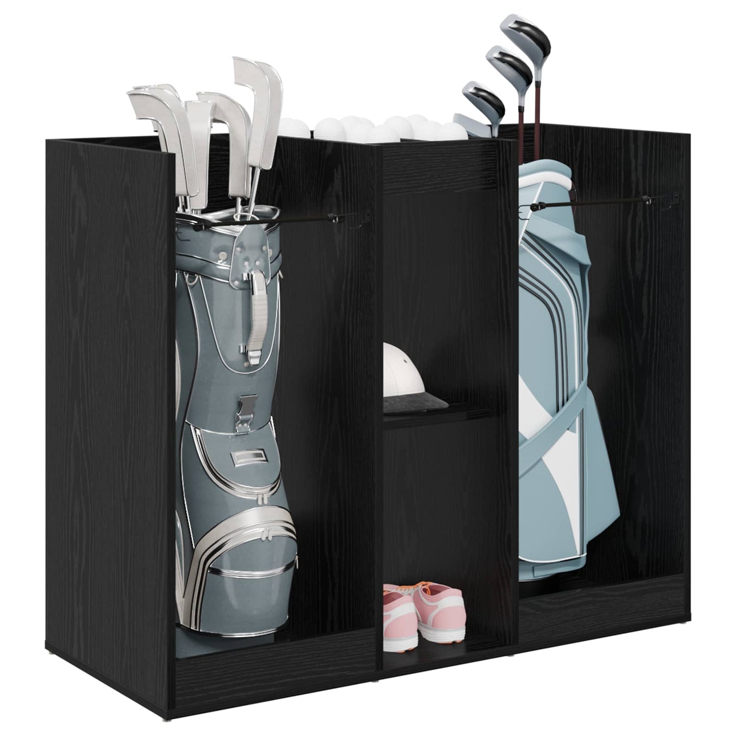 Golfkast Effen Zwart Eiken 102 x 45 x 85,5 cm is nu te koop bij PeponiXL, paradijselijk wonen!