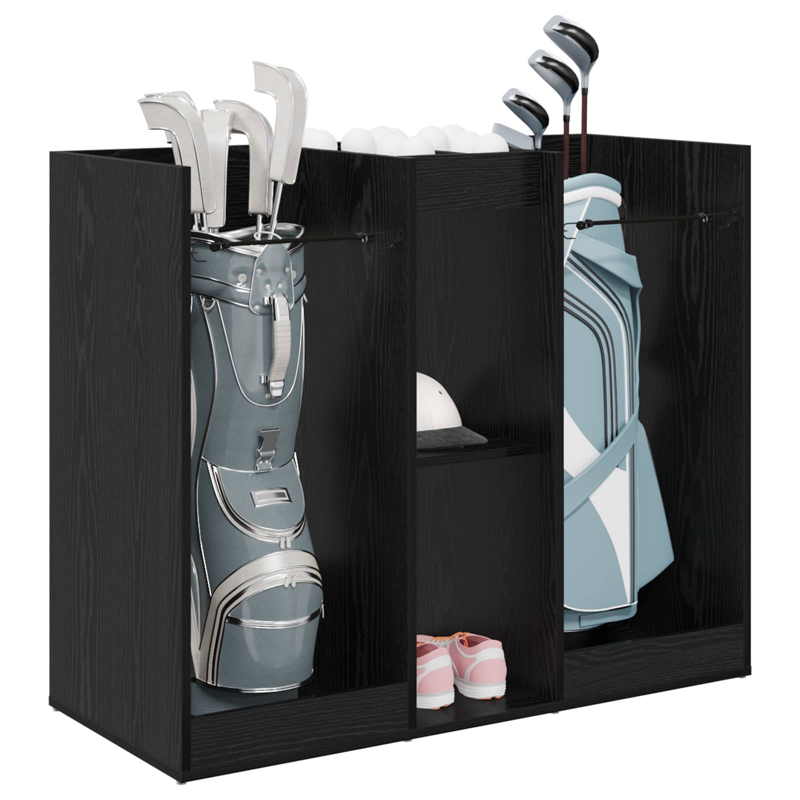 Golfkast Effen Zwart Eiken 102 x 45 x 85,5 cm is nu te koop bij PeponiXL, paradijselijk wonen!