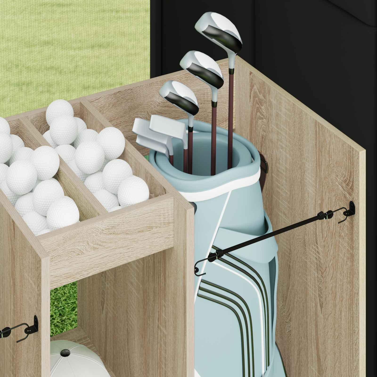Golfkast Effen Sonoma Eiken 102 x 45 x 85,5 cm is nu te koop bij PeponiXL, paradijselijk wonen!