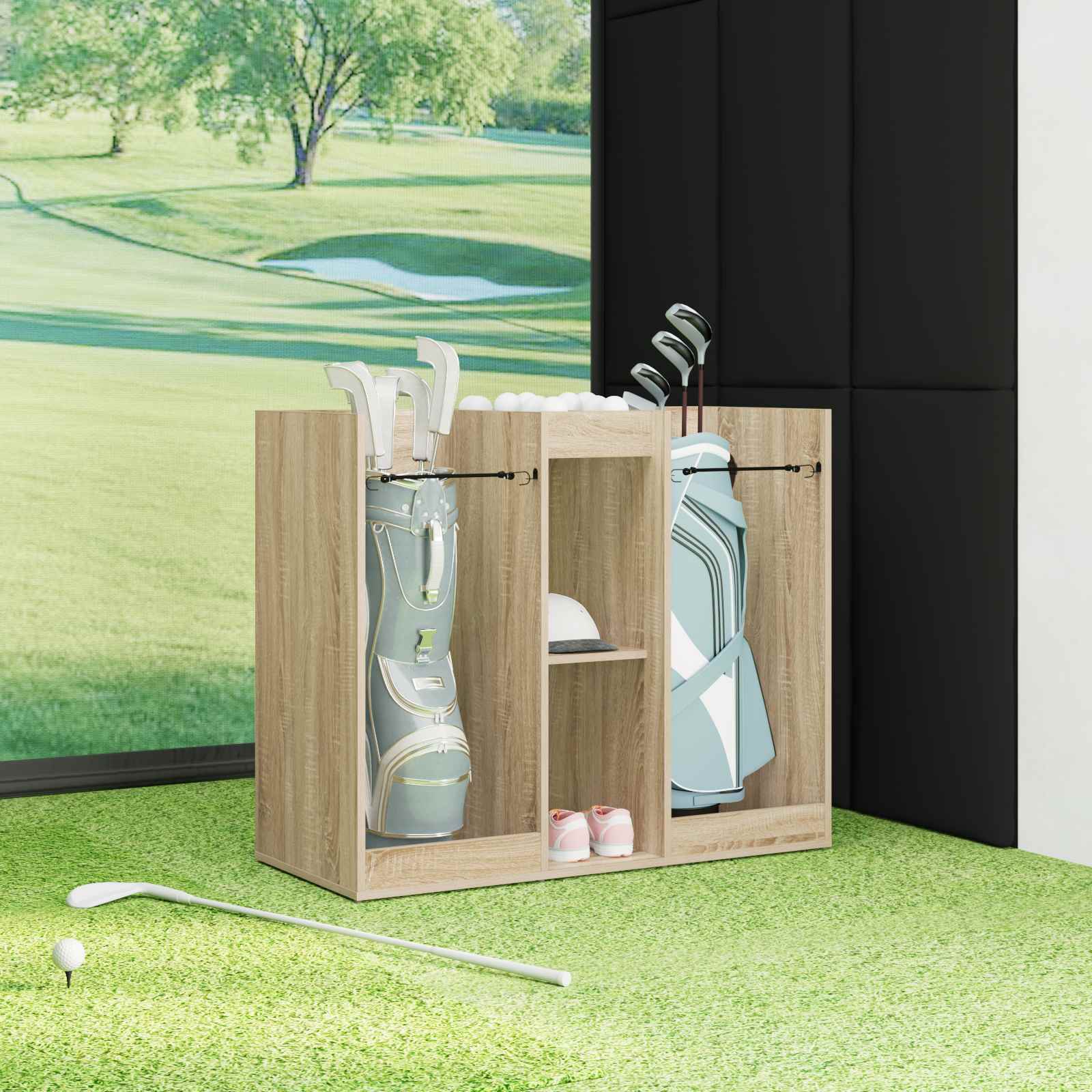 Golfkast Effen Sonoma Eiken 102 x 45 x 85,5 cm is nu te koop bij PeponiXL, paradijselijk wonen!