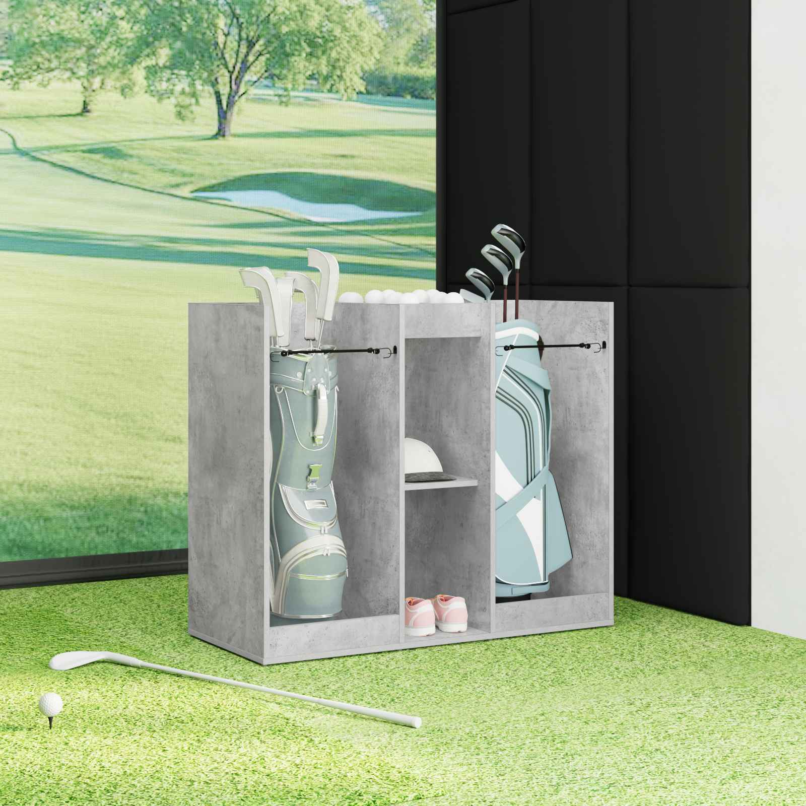 Golfkast Effen Beton Grijs 102 x 45 x 85,5 cm is nu te koop bij PeponiXL, paradijselijk wonen!