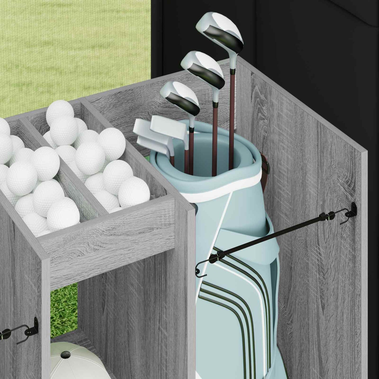 Golfkast Effen Grijs Sonoma 102 x 45 x 85,5 cm is nu te koop bij PeponiXL, paradijselijk wonen!