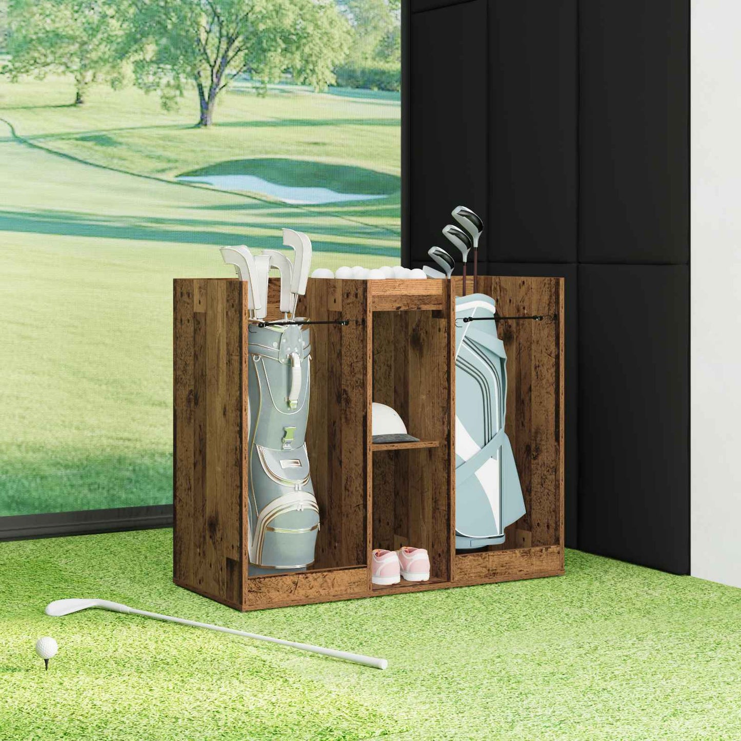 Golfkast Effen Oudhout 102 x 45 x 85,5 cm is nu te koop bij PeponiXL, paradijselijk wonen!