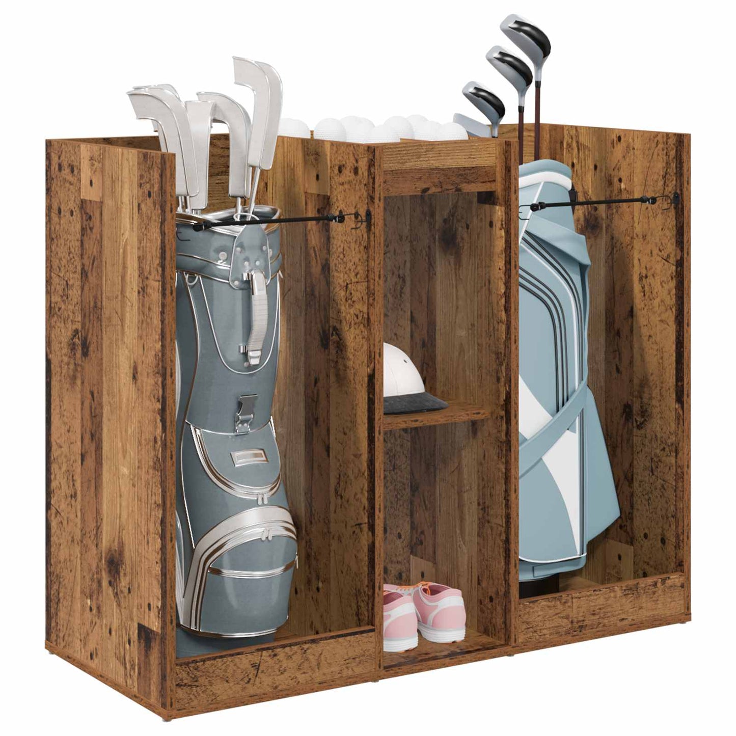 Golfkast Effen Oudhout 102 x 45 x 85,5 cm is nu te koop bij PeponiXL, paradijselijk wonen!