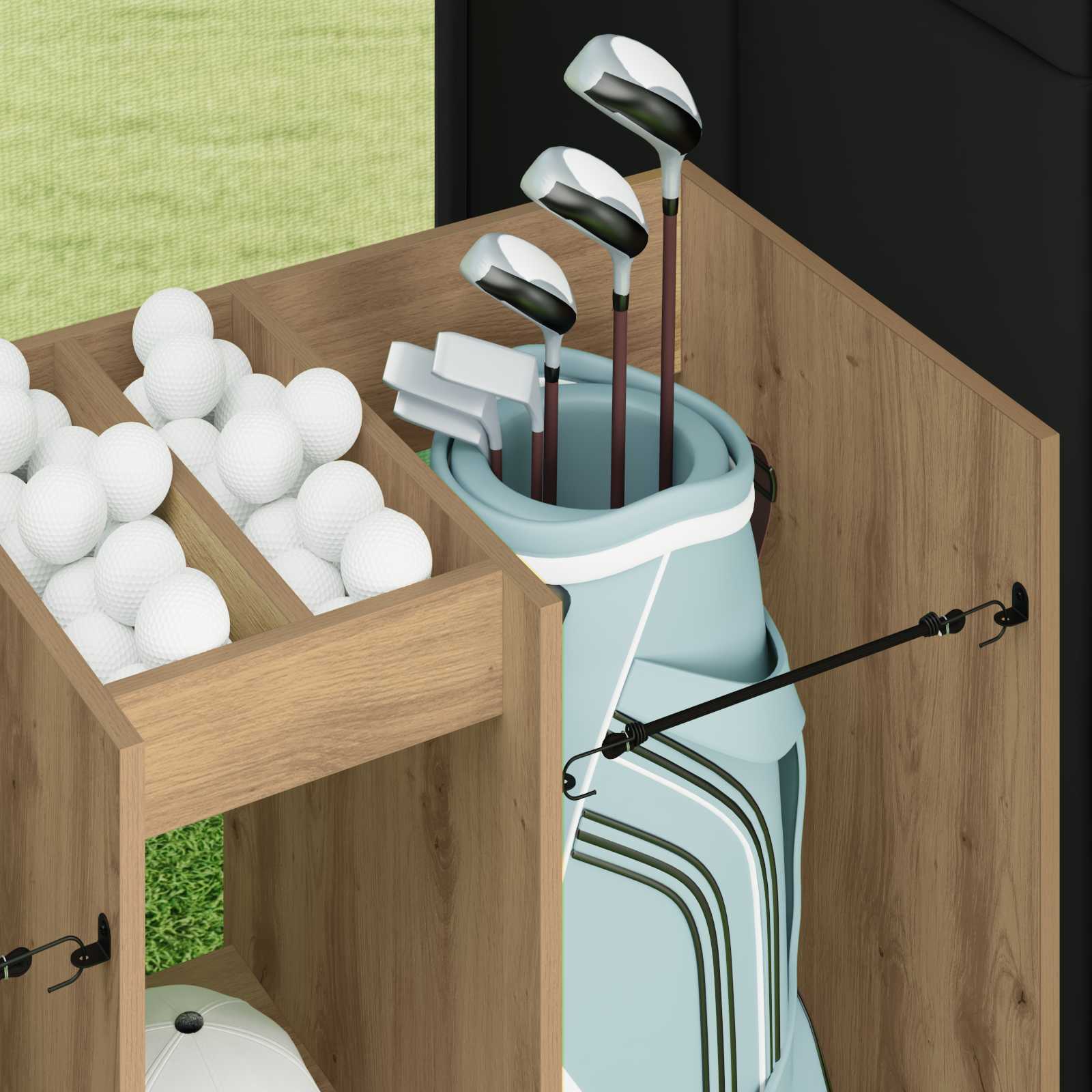 Golfkast Effen Artisan Eiken 102 x 45 x 85,5 cm is nu te koop bij PeponiXL, paradijselijk wonen!