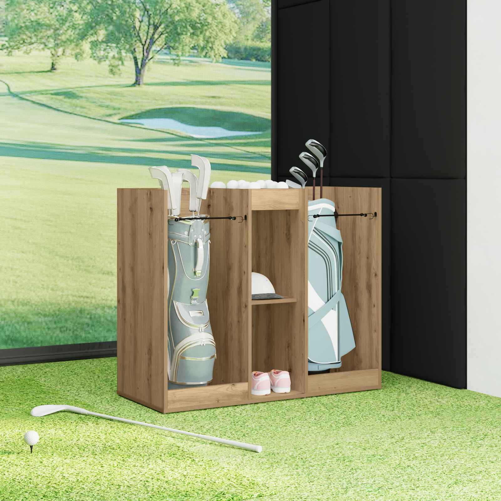 Golfkast Effen Artisan Eiken 102 x 45 x 85,5 cm is nu te koop bij PeponiXL, paradijselijk wonen!