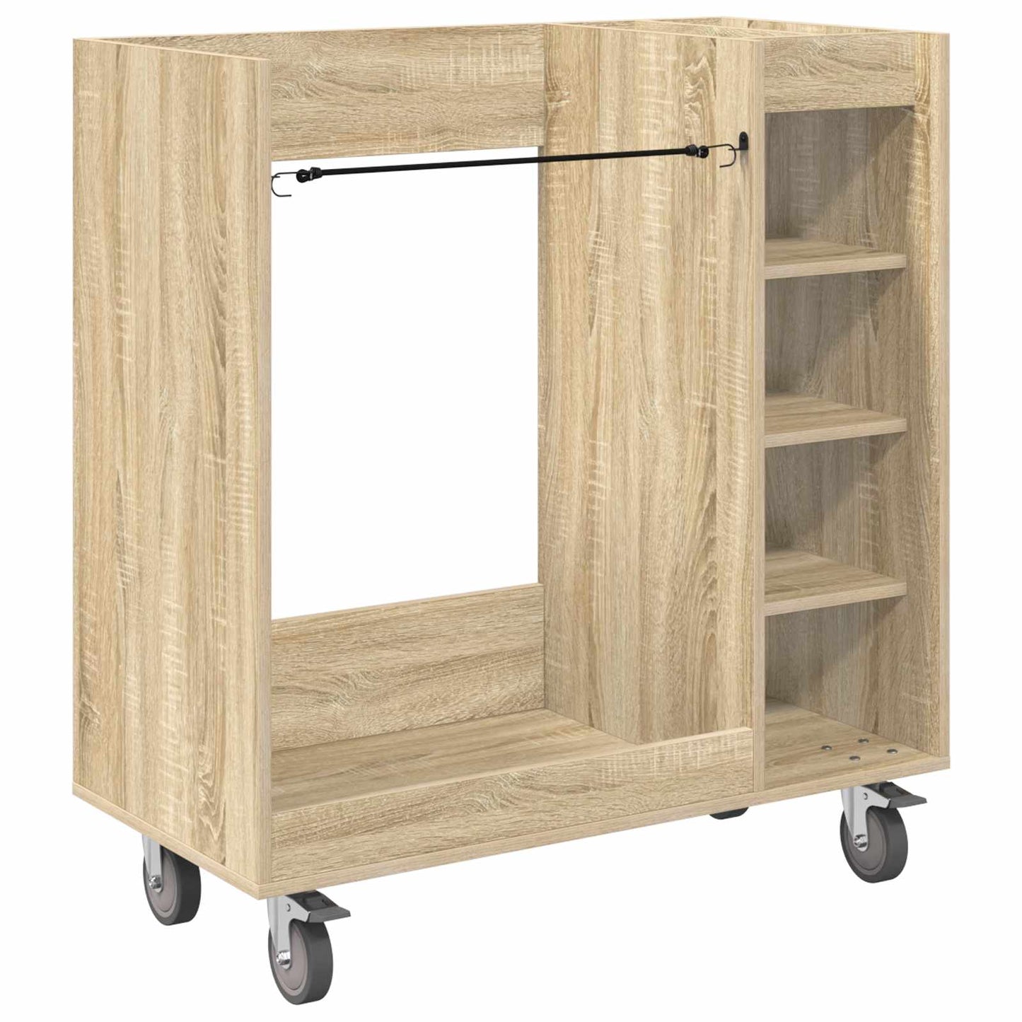Golfkast met wiel Effen Sonoma Eiken 90 x 45 x 98 cm is nu te koop bij PeponiXL, paradijselijk wonen!