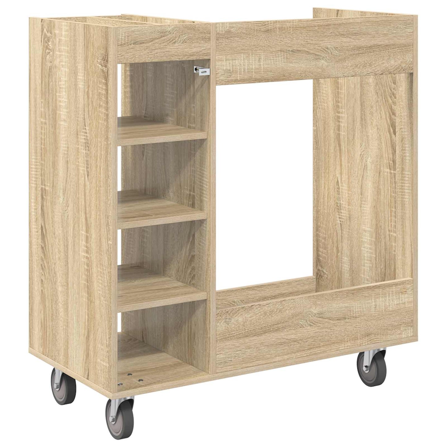 Golfkast met wiel Effen Sonoma Eiken 90 x 45 x 98 cm is nu te koop bij PeponiXL, paradijselijk wonen!