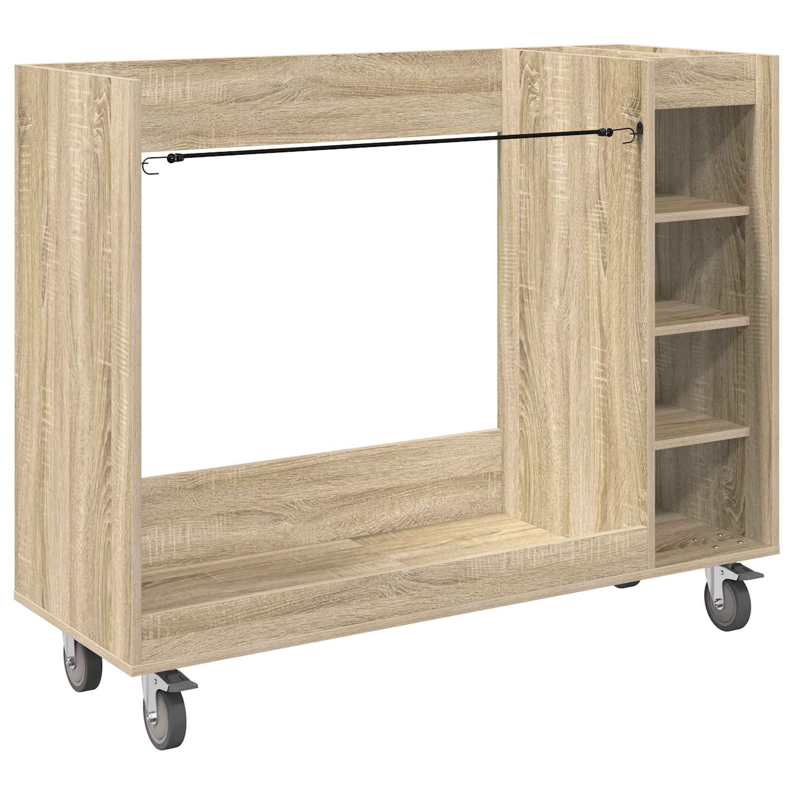 Golfkast met wiel Effen Sonoma Eiken 120 x 45 x 98 cm is nu te koop bij PeponiXL, paradijselijk wonen!
