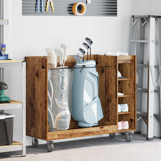 Golfkast met wiel Effen Oudhout 120 x 45 x 98 cm is nu te koop bij PeponiXL, paradijselijk wonen!