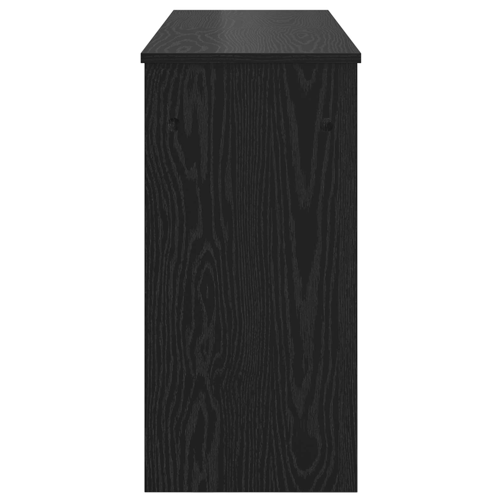 Keyboardstand Zwart Eiken 120 x 32 x 64 cm Bewerkt hout is nu te koop bij PeponiXL, paradijselijk wonen!