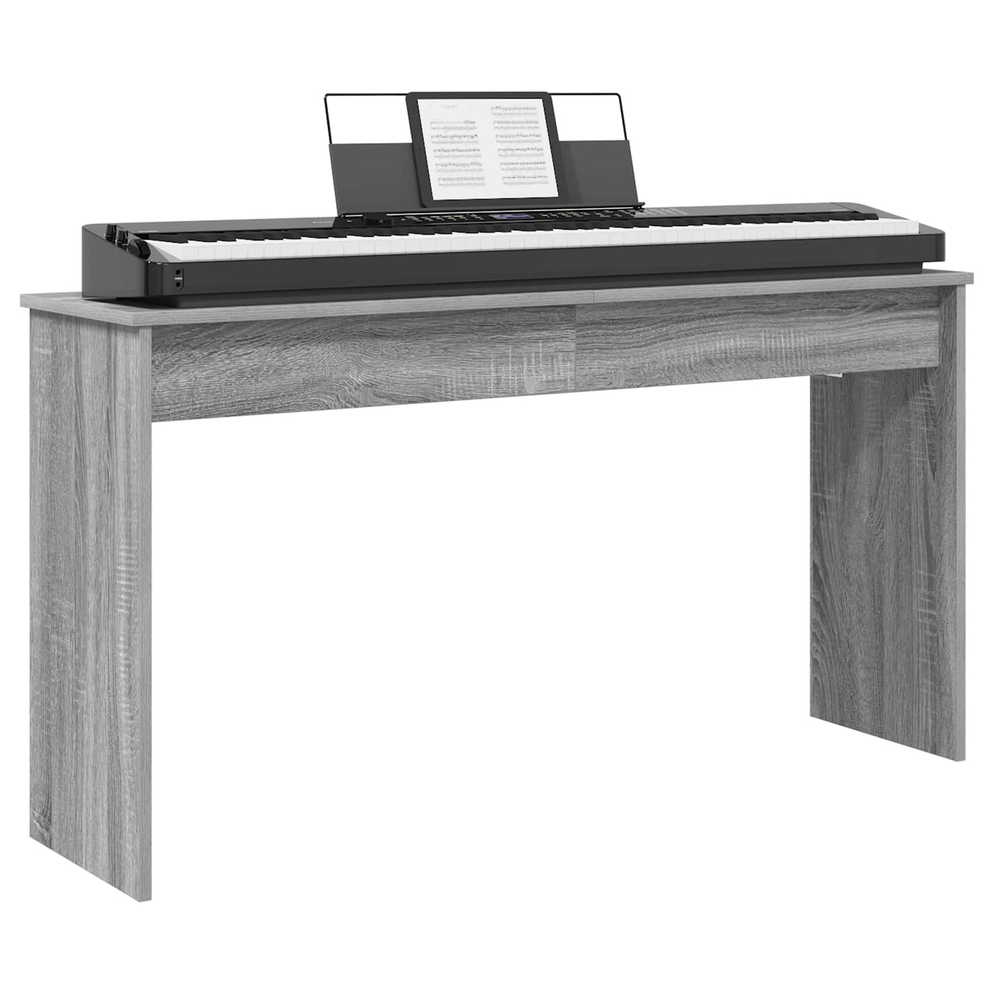 Keyboardstand Grijs Sonoma 120 x 32 x 64 cm Bewerkt hout is nu te koop bij PeponiXL, paradijselijk wonen!