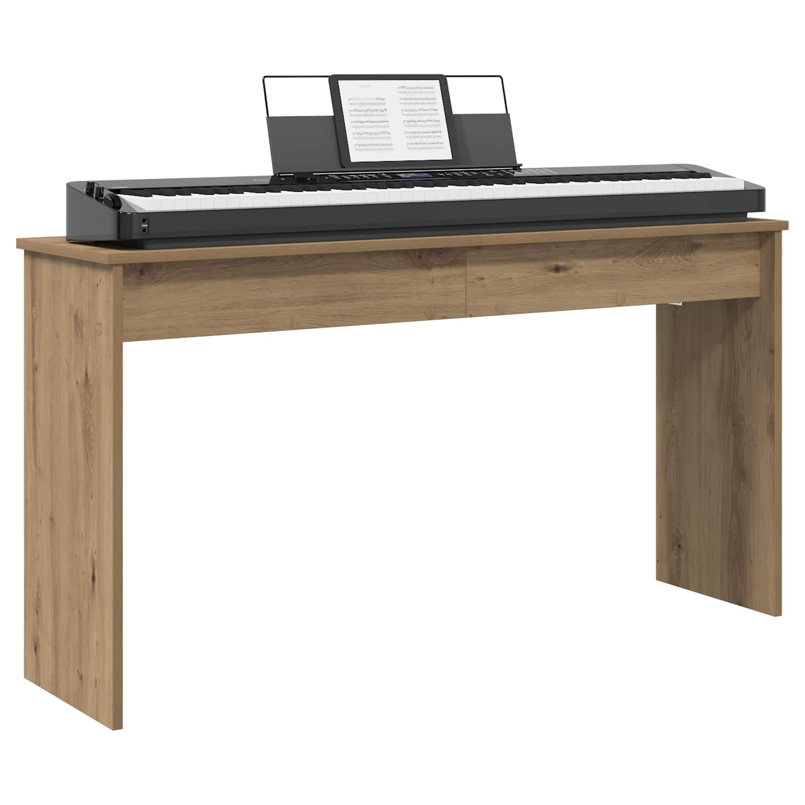 Keyboardstand Artisan Eiken 120 x 32 x 64 cm Bewerkt hout is nu te koop bij PeponiXL, paradijselijk wonen!