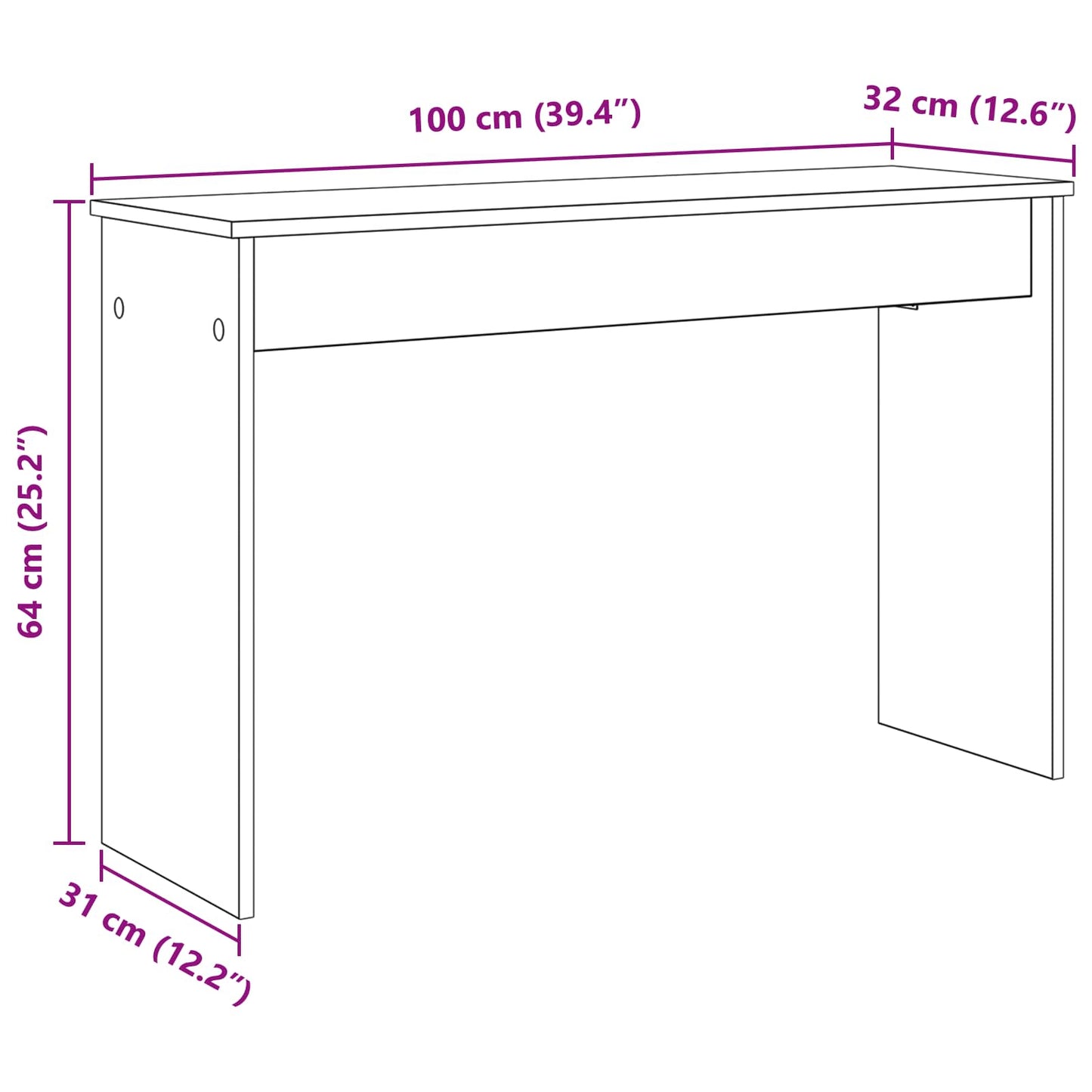 Keyboardstand Wit 100 x 32 x 64 cm Bewerkt hout is nu te koop bij PeponiXL, paradijselijk wonen!