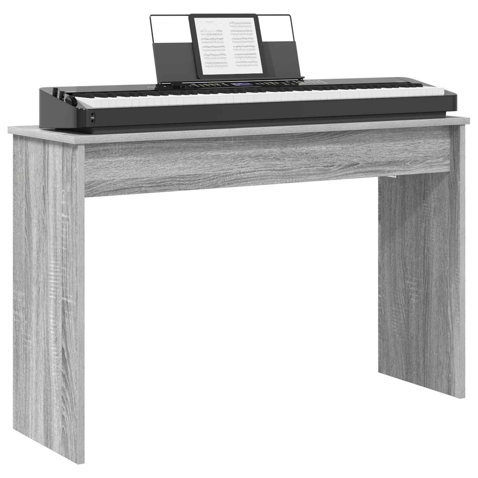 Keyboardstand Grijs Sonoma 100 x 32 x 64 cm Bewerkt hout is nu te koop bij PeponiXL, paradijselijk wonen!