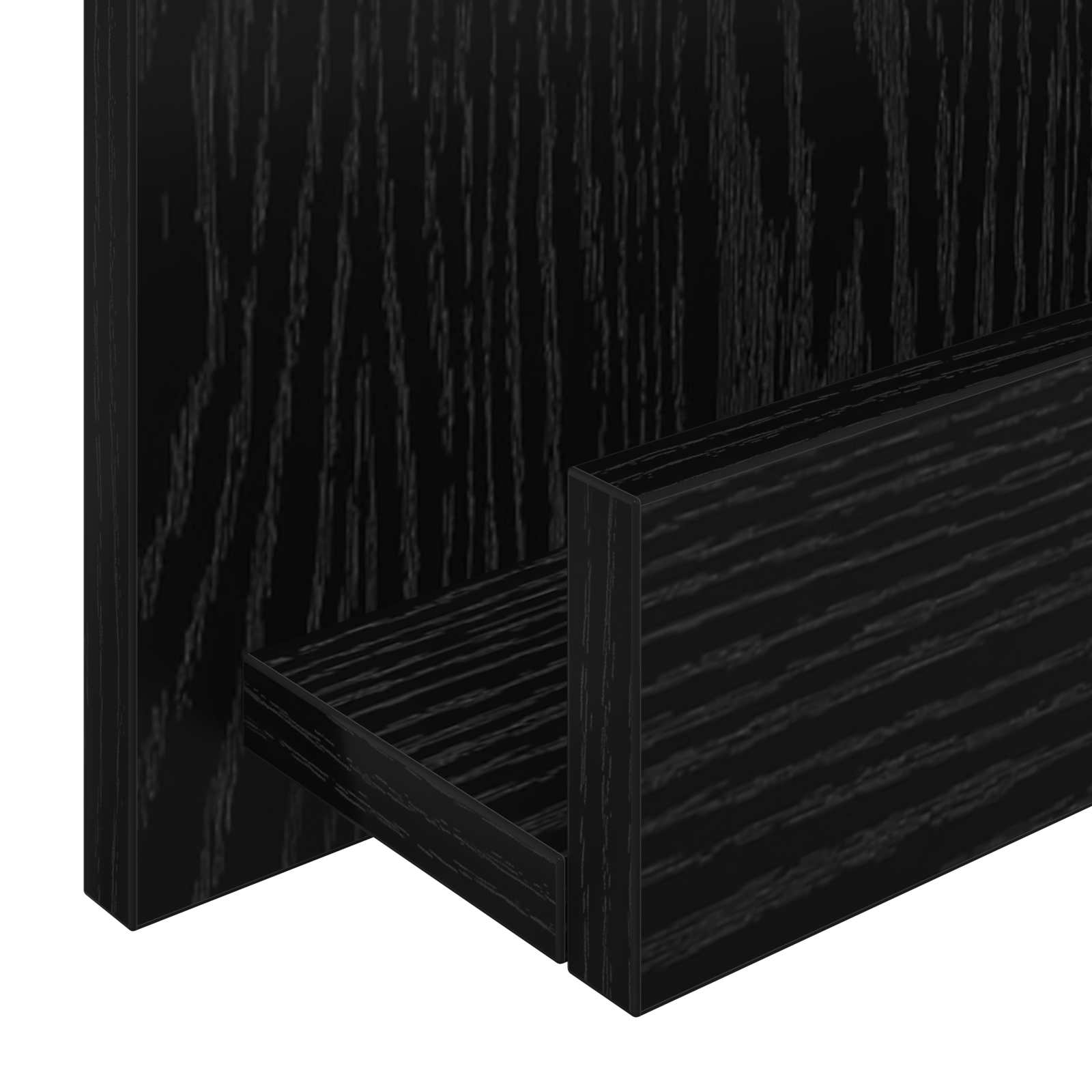 Tijdschrift Rek Zwart Eiken 51 x 11 x 102 cm Bewerkt hout is nu te koop bij PeponiXL, paradijselijk wonen!
