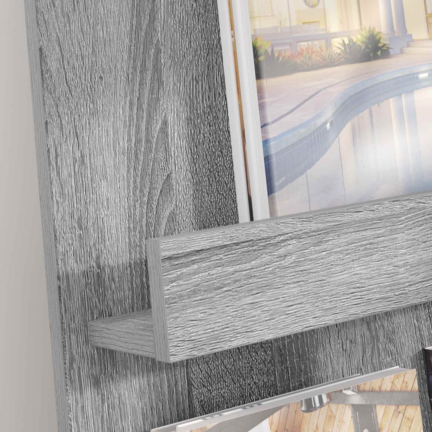 Tijdschrift Rek Grijs Sonoma 51 x 11 x 102 cm Bewerkt hout is nu te koop bij PeponiXL, paradijselijk wonen!