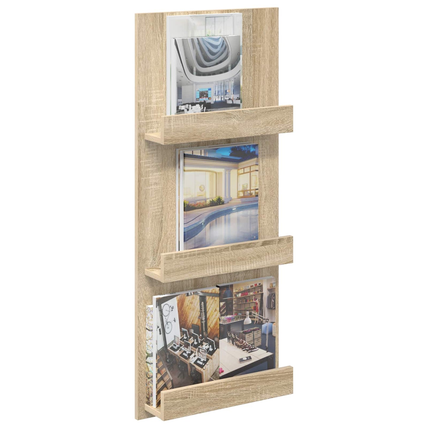 Tijdschrift Rek Sonoma Eiken 43 x 11 x 102 cm Bewerkt hout is nu te koop bij PeponiXL, paradijselijk wonen!