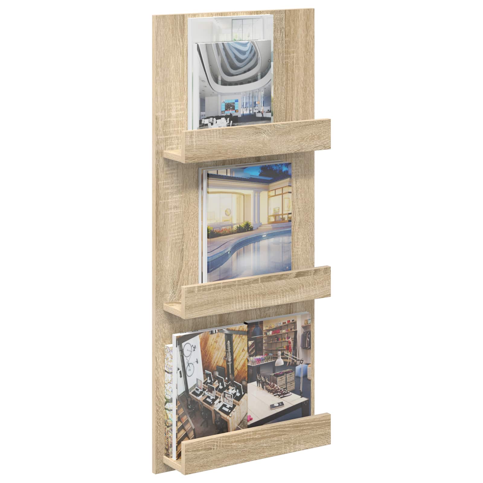 Tijdschrift Rek Sonoma Eiken 43 x 11 x 102 cm Bewerkt hout is nu te koop bij PeponiXL, paradijselijk wonen!