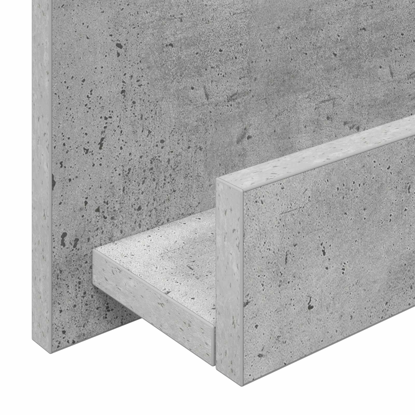 Tijdschrift Rek Beton Grijs 43 x 11 x 102 cm Bewerkt hout is nu te koop bij PeponiXL, paradijselijk wonen!