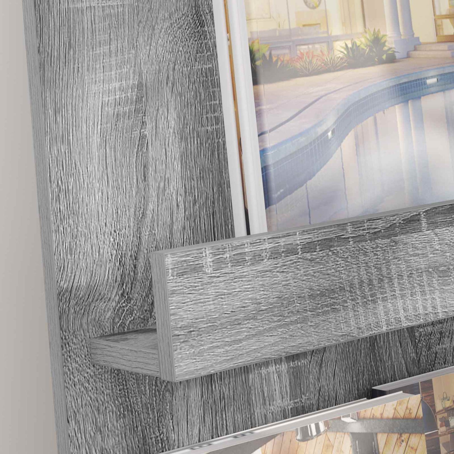 Tijdschrift Rek Grijs Sonoma 43 x 11 x 102 cm Bewerkt hout is nu te koop bij PeponiXL, paradijselijk wonen!