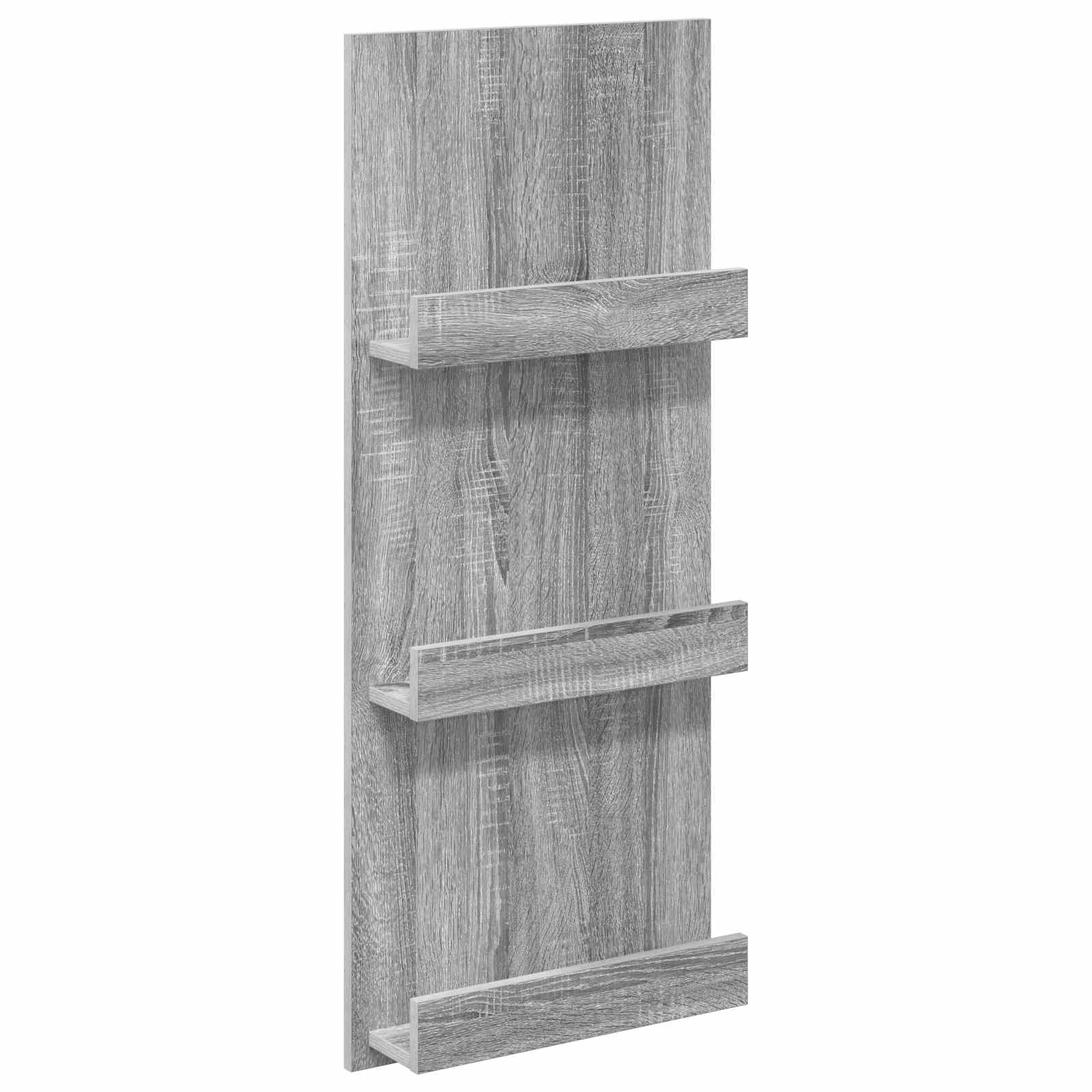 Tijdschrift Rek Grijs Sonoma 43 x 11 x 102 cm Bewerkt hout is nu te koop bij PeponiXL, paradijselijk wonen!