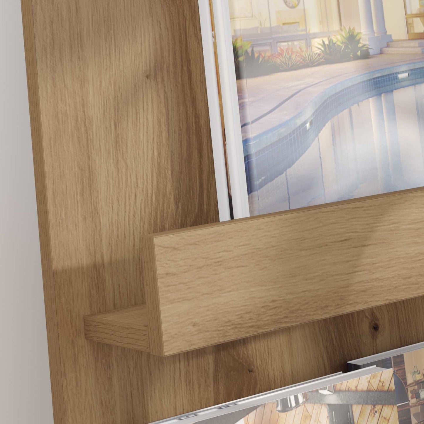 Tijdschrift Rek Artisan Eiken 43 x 11 x 102 cm Bewerkt hout is nu te koop bij PeponiXL, paradijselijk wonen!