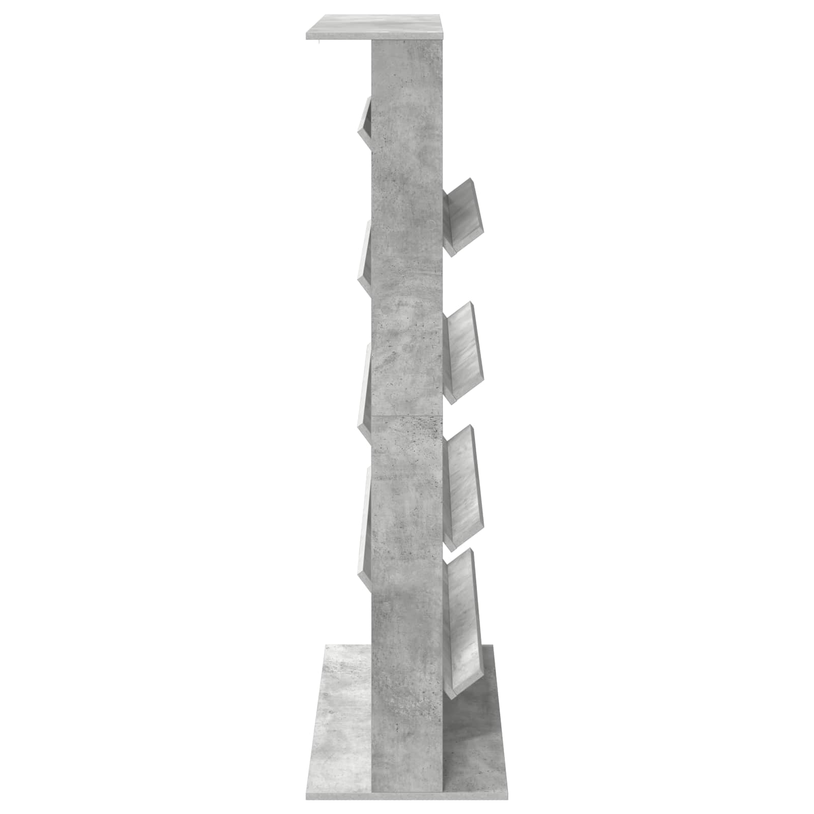 Tijdschrift Rek Beton Grijs 70 x 41 x 156 cm Bewerkt hout is nu te koop bij PeponiXL, paradijselijk wonen!